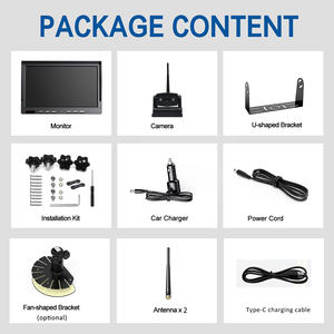 Độ phân giải cao 10 inch 24V DC không dây từ xe tải đảo ngược máy ảnh không thấm nước và tầm nhìn ban đêm màn hình - Product Image 6