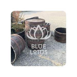 VENTE FLASH Baril en bois de lotus bleu 2025, baril en bois rustique fait à la main - Product Image 1