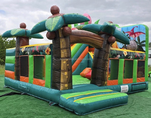 Casa de Brinco Inflable con Temática de Jungla, Cama Elástica para Exteriores, de Grado Comercial, Duradera, de PVC, <span class=keywords><strong>Castillo</strong></span> Inflable para <span class=keywords><strong>Alquiler</strong></span> Comercial - Product Image 2