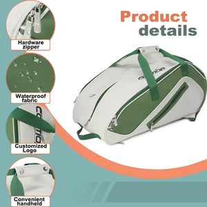 Sac <span class=keywords><strong>de</strong></span> raquette <span class=keywords><strong>de</strong></span> pickleball personnalisé 50-70L, sac à dos portable en cuir PU avec compartiment pour chaussures, pour hommes et femmes, pour le sport - Product Image 5