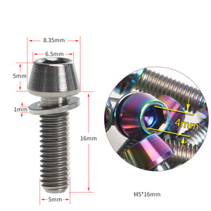 TC4 titanyum alaşımlı motosiklet fantezi somun arka aks modifiye sabitleme kaymaz somun titanyum alaşımlı dikey vida - Product Image 4