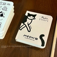 Cuaderno de Papel con Diseño de Gato de Dibujos Animados, Estilo Moderno, con Páginas en Blanco, para Notas de Estudiantes y Regalo