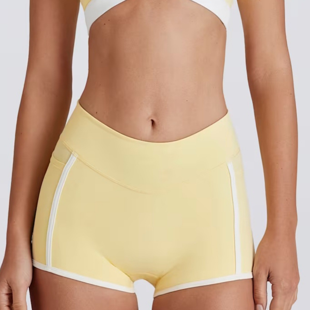 Solid Cloudy High-Waist Tight Hip-Lifting Yoga Full-Length Tummy-Control Breathable Pilates Fitness Training for Women