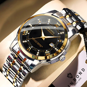 Reloj de Lujo Casual para Hombre <span class=keywords><strong>FNGEEN</strong></span>, Ultrafino, Resistente al Agua 30M, de Acero Inoxidable, con Manecillas de Cuarzo y Calendario - Product Image 1