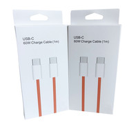 Cable USB C Dual de 60W con Tejido de Nylon, 1M 3FT, Carga Rápida, Tipo C a Tipo C para iPhone 17 16 Pro Max iPad