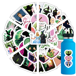ZY3321X 50 Pezzi Adesivi Decorativi Hot <span class=keywords><strong>Film</strong></span> <span class=keywords><strong>Wicked</strong></span> per Scrapbook, Graffiti, Fai-da-Te, per Tazze, Chitarre, Laptop, Valigie, Adesivi in Vinile Impermeabili - Product Image 5