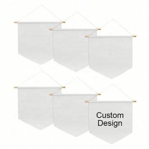 Bannière publicitaire murale en toile à impression personnalisée, faible MOQ, pour décoration intérieure, bannière suspendue, fanion, drapeau – Meilleures ventes - Product Image 1