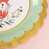 Ensemble de vaisselle de fête d'anniversaire pour enfants heureux assiette en papier moderne tasse assiette Pack remise pour noël pâques saint valentin