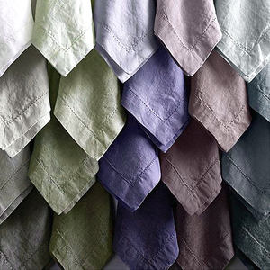 ผ้าเช็ดปากคอกเทลทำด้วยมือทำจากผ้าลินินแท้100% ผ้าปูรองจานปักอักษรพร้อมโลโก้ออกแบบได้ตามต้องการ - Product Image 6