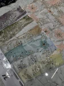 Luxury Handwork Beads Imported Ribbon <b>Net</b> <b>Fabric</b> Premium Designer Material for Gowns Dresses and Fashion Collections 2025 - Product Image 2