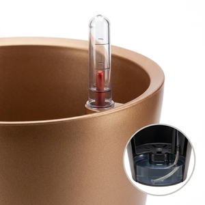 Direct Supplier Elegant Metallic Finish Desktop Self-Watering <b>Plant</b> Pots for Orchids Herbs with Water Gauge - Product Image 1