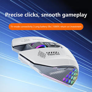 Mouse Gaming Tri-mode Nirkabel Bluetooth 2.4G, Anti-selip, Mouse Gaming PC dengan Pemrograman Makro 7 Tombol - Product Image 5