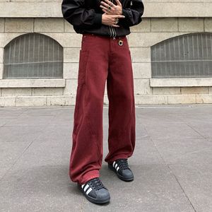 Liquidación de Existencias, Diseño Nuevo 2025, Jeans Anchos Negros Desgastados para <span class=keywords><strong>Hombre</strong></span>, Venta al por Mayor, Jeans de Alta Calidad con Pintura de Colores - Product Image 5