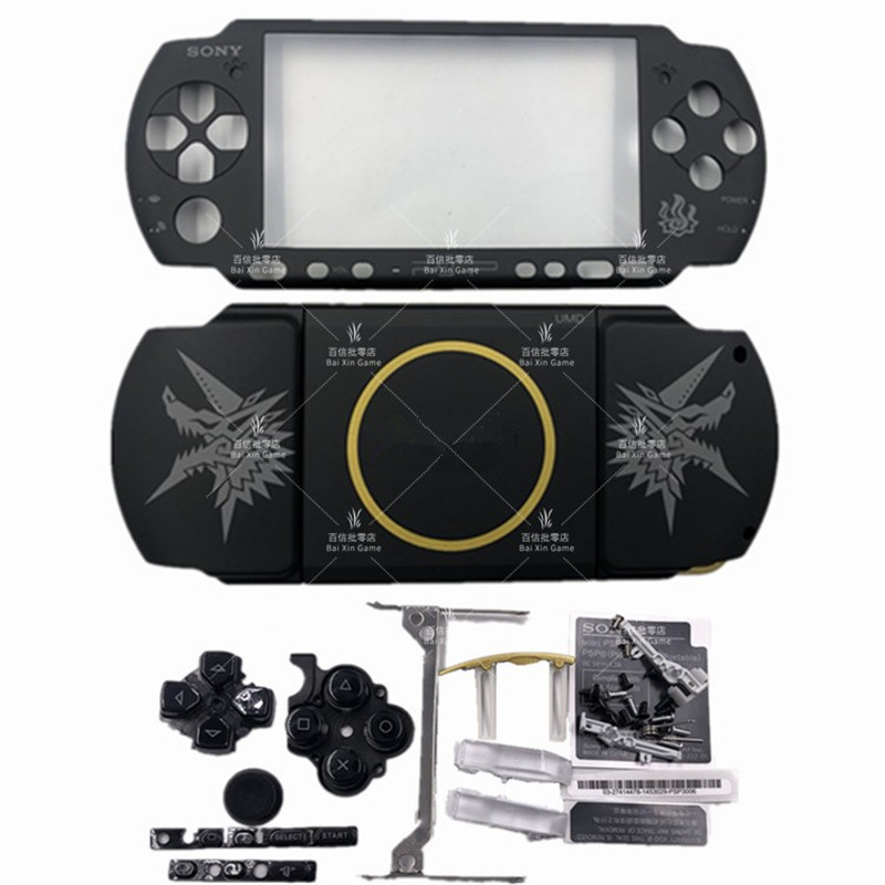 Monster Hunter สำหรับ PSP 3000 3001 3004รุ่นเก่าเกมคอนโซลเปลี่ยน Shell เต็มรูปแบบพร้อมชุดปุ่ม