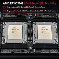 AMD EPYC 7763 Server CPU 64 Core 128 Thread 2.45GHz 3.5GHz 256MB L3 Cache Socket SP3 280W Processor for Data Center