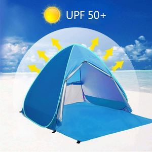 เต็นท์ชายหาดพับได้อัตโนมัติแบบ 1 ห้องนอน น้ำหนักเบาพิเศษ เคลือบเงิน 190T 3 ชั้น เป็นมิตรกับสิ่งแวดล้อม ระดับมืออาชีพ - Product Image 2