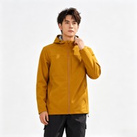 Veste d'extérieur unisexe imperméable en softshell, mélange polyester/nylon, longueur standard, toutes saisons, polyvalente, avec fermeture éclair, grandes tailles