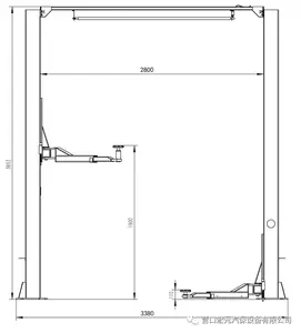 10000 LBS/ 4.5トンクリアフロアカーリフトガレージ4500kg容量油圧2ポストカーリフト