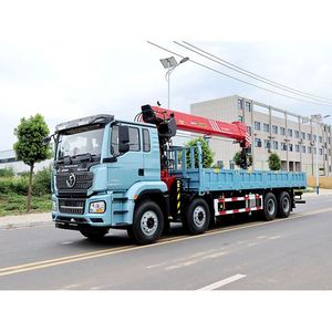 Camion grue Shacman Delong M3000S 8x4, grue à flèche droite Sany 14 tonnes, levage et transport d'engins - Product Image 5
