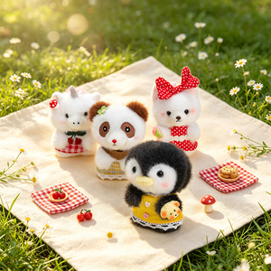 Set di Ciondoli per Borsa a Forma di Animali Carini, Morbidi Peluche Imbottiti: Pinguino, Gatto, <span class=keywords><strong>Panda</strong></span>, Orso - Portachiavi, Bambola, Regalo, Accessorio per Zaino - Ingrosso - Product Image 6
