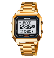 Retro reloj digital para hombre relojes de lujo a prueba de agua de acero inoxidable reloj de pulsera Cool SKMEI 2149 relojes digitales para hombres