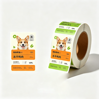 Étiquettes personnalisées Jinyu écologiques, imperméables et anti-UV pour aliments et fournitures pour animaux de compagnie, étiquettes personnalisées pour sacs d'aliments pour animaux de compagnie, pour l'emballage des aliments pour animaux.