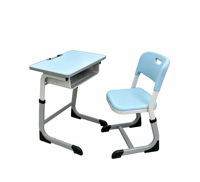 Mobilier de classe moderne en métal pour collège, bureaux d'étude réglables en hauteur pour élèves et table et chaise de bureau pour professeur