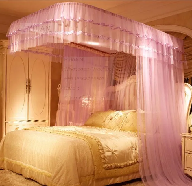 TikTok 2022 New style bed net U - shaped track 1.8m 1.5m 2 m bed household princess decoration