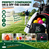 Balle anti-stress de golf en PU en gros, 4 cm, haute élasticité, jouet de relaxation, forme de balle de golf, balle d'exercice pour la préhension manuelle, couleur et logo personnalisables
