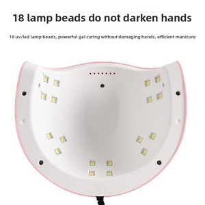 Lampe à ongles USB 54W avec 18 perles LED et fonction de minuterie ; Lampe UV/LED pour le séchage du vernis gel - Product Image 3