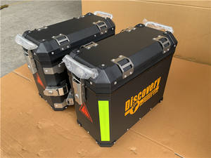 Boîte latérale carrée pour moto, boîte en alliage, boîte supérieure en aluminium de 36 L, renforcée, protection des coins intérieurs, étanche - Product Image 5