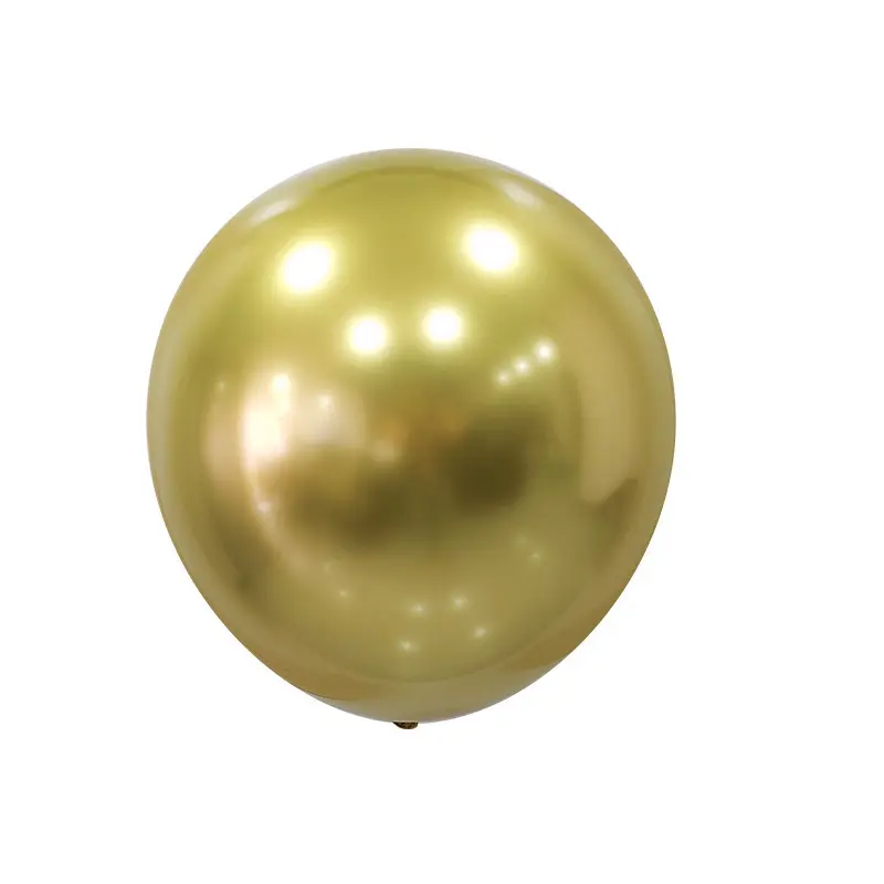Ballons de décoration de fête et d'événement de 18 pouces Ballons en latex chromé Ballons dorés pour la fête des mères et le nouvel an