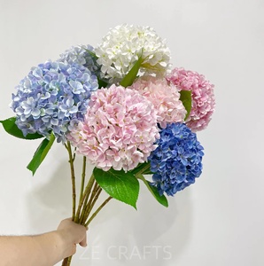 <span class=keywords><strong>Hortensia</strong></span> 3D de una sola rama de alta calidad, venta al por mayor, arreglo de flores falsas para decoración del hogar, bodas, fotografía, hoteles, piezas de tallo - Product Image 1