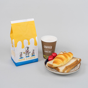 ถุงบรรจุภัณฑ์ขนมปังแซนวิชบรรจุคุกกี้ขนมปังคราฟท์สีขาวพิมพ์ลายเป็นมิตรกับสิ่งแวดล้อม - Product Image 5