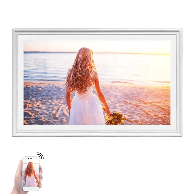 Usingwin 27" wifi digital picture frame fhd touch screen digital picture and video frame built in remote control app