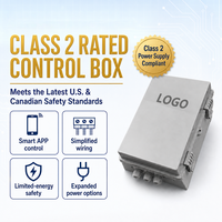 Boîtier de contrôle intelligent HRSYT Classe 2 450W 600W étanche pour système de réception de signal, boîte de jonction pour éclairage extérieur permanent avec contrôle par application