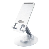 Support de téléphone portable en métal réglable à 360 degrés, pliable, portable, avec prise en charge sécurisée, compatible avec les smartphones