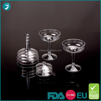Verres à vin en plastique de 6oz tasse jetable tasses de bar à vin PS pour le vin de gobelet en plastique de fête