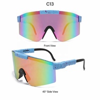 Lunettes de soleil de sport polarisées UV400 unisexes avec monture PC, coupe-vent, pour cyclisme, ski, randonnée, multicolores, directement de l'usine