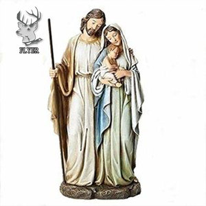 Figuras de la <span class=keywords><strong>Sagrada</strong></span> <span class=keywords><strong>Familia</strong></span> en Resina Personalizadas, Juego de Natividad, Decoraciones Religiosas para Iglesia, Juegos de Natividad Navideños de Fibra de Vidrio - Product Image 5