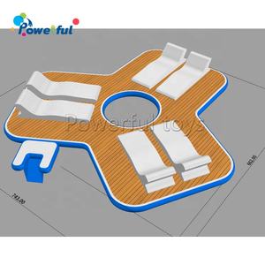 Popular ocio inflable plataforma flotante natación agua isla <span class=keywords><strong>Jet</strong></span> <span class=keywords><strong>Ski</strong></span> Dock Mat DWF Material para la venta <span class=keywords><strong>alquiler</strong></span> - Product Image 3