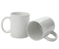 Sixfar, vente en gros de tasses à sublimation de haute qualité avec logo personnalisé, 11 oz, blanches, vierges, pour thé et café, en céramique, logo personnalisé