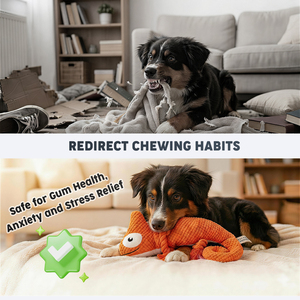 Nuevo Juguete de Peluche Interactivo para <span class=keywords><strong>Perros</strong></span> con Múltiples Texturas, Silencioso, con Forma de Animal, para la Salud Dental y el Alivio de la Ansiedad, Sostenible - Product Image 4