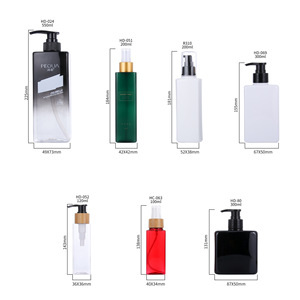 Square Pet Cosmetic <b>Bottle</b> 300Ml Lotion <b>Pump</b> For Cosmetic Packaging - Product Image 3