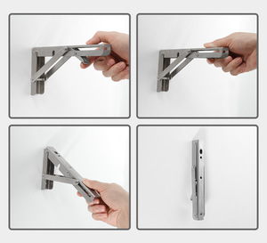 Standart paslanmaz çelik katlanır l-şekil raf aparatı mobilya donanım Metal üçgen yapısı için Metal üçgen yapısı - Product Image 6