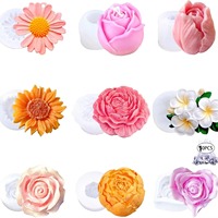 Grenzüberschreitende Vielfalt Blumen-Aromatherapie-Kerzen Silikon-Gel-Form DIY Blumen-Backform Dekorative Form Grenzüberschreitende Großhandelsware