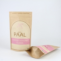 Sac d'emballage en papier Kraft de haute qualité feuilles de thé bonbons noix Snack paquet sac en papier Kraft debout sac à fermeture éclair