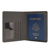 Portefeuille de voyage pour passeport, nouveau modèle, personnalisé, avec blocage RFID, style minimaliste, en cuir PU.