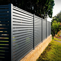 Panneaux de clôture en aluminium de sécurité de 6 pieds de qualité export avec design à pointe, portails soudés noirs thermolaqués pour balcons