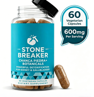 Chanca Piedra Stone Breaker 600mg Capsules, Complément Naturel pour le Soutien des Reins et de la Vésicule Biliaire, Végétarien, Sans OGM, Sans Gluten